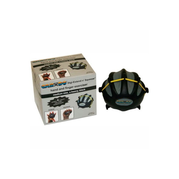 CanDo Digi-Extend n' Squeeze Exerciser, X-Heavy, Black, Medium
